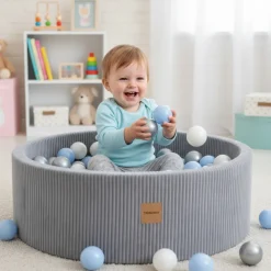 ronde ballenbak voor kinderen en baby’s met speelballen|Trendmix Best
