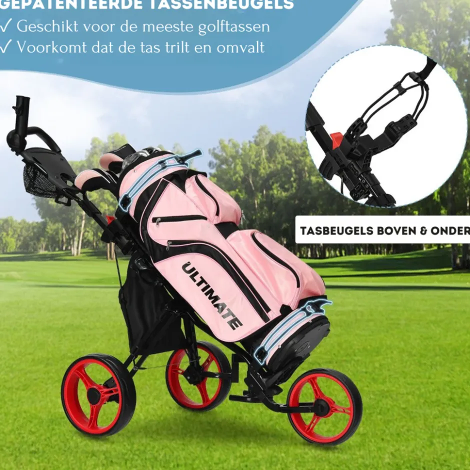 Trendmix Verstelbare Lichtgewicht Golf trolley Met 3 Wielen< Buiten En Vrije Tijd
