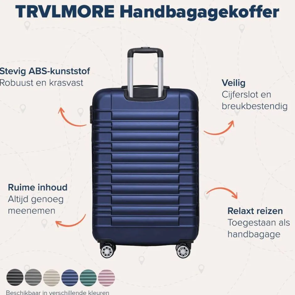 TRVLMORE Handbagage Koffer< Buiten En Vrije Tijd