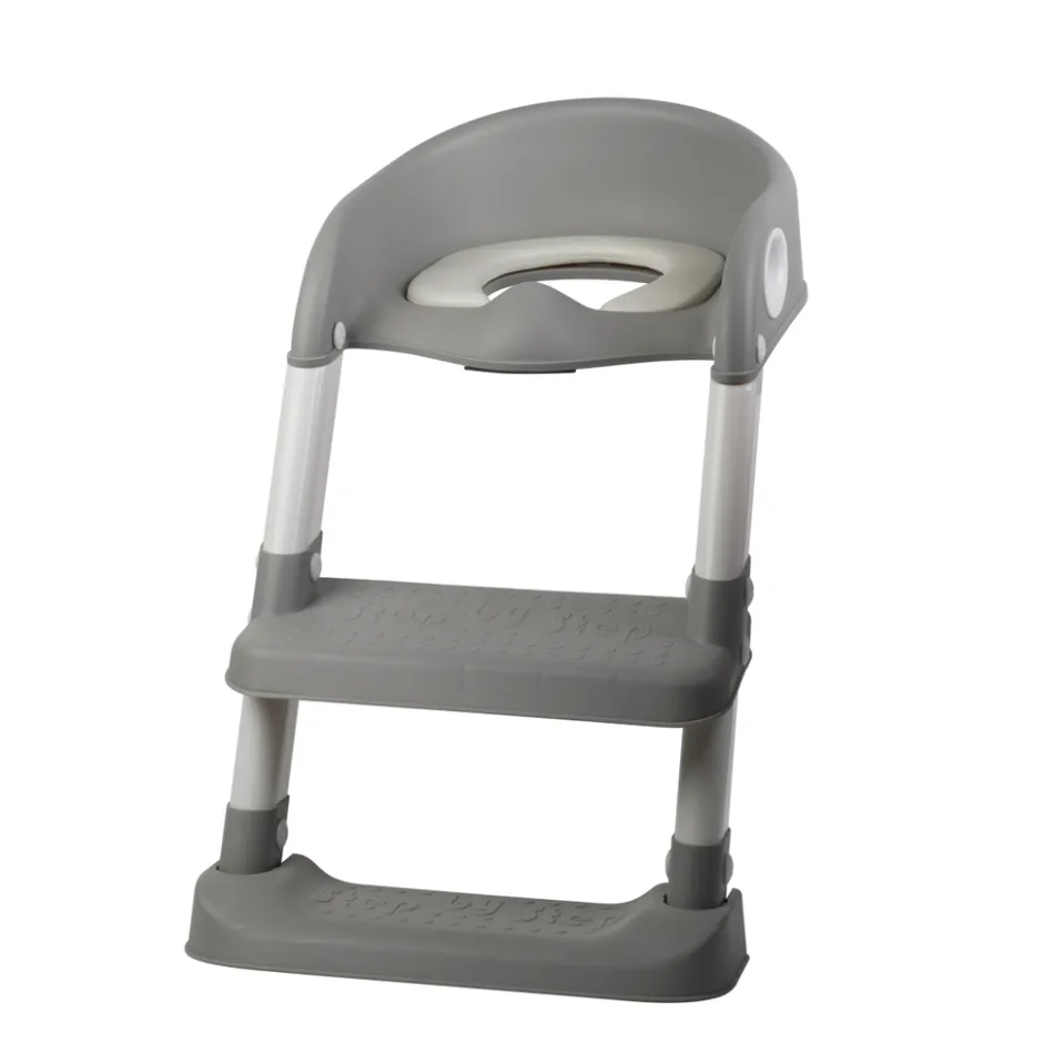 Tryco Grey Toilettrainer met Trapje< Plaspotjes En Toiletverkleiners