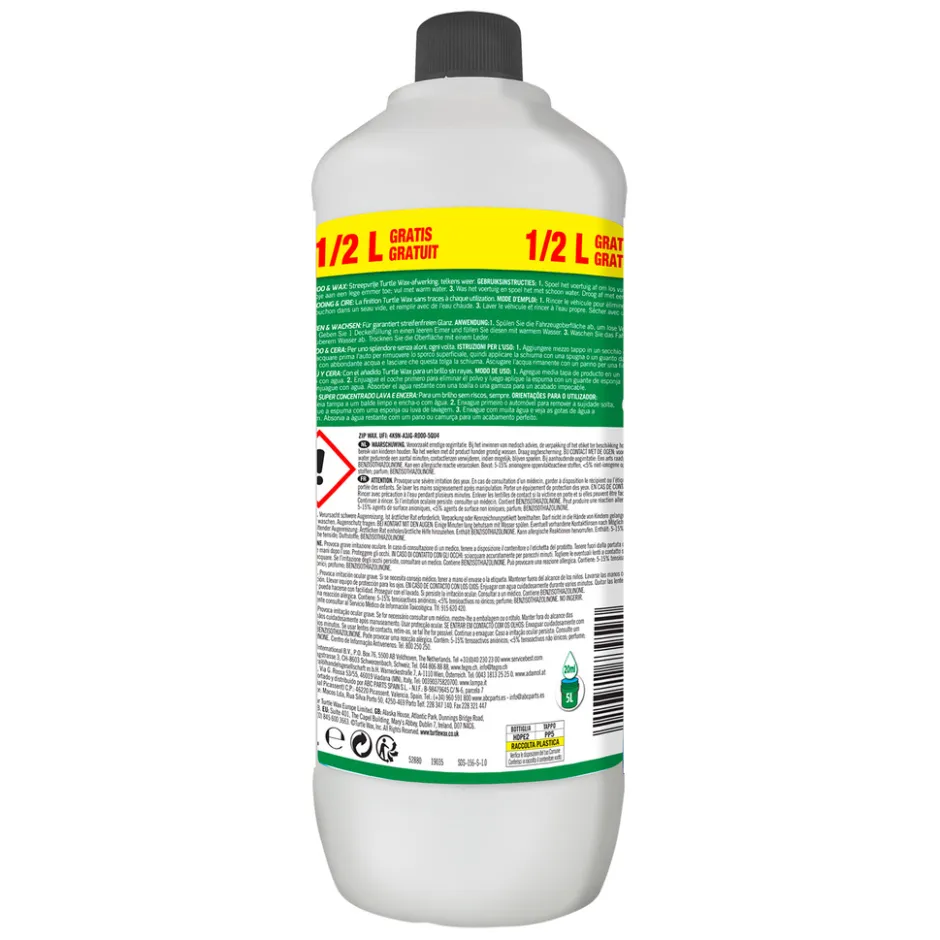 Turtle Wax 52880 Zip Wax Shampoo 1,5 Liter| Hot