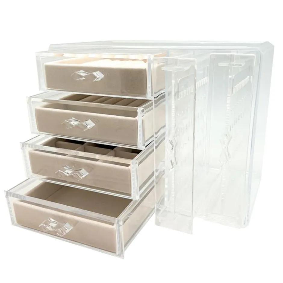 UNIQ Acryl Organizer voor Sieraden met 4 Laden, SF1142< Sieraden En Bijoux