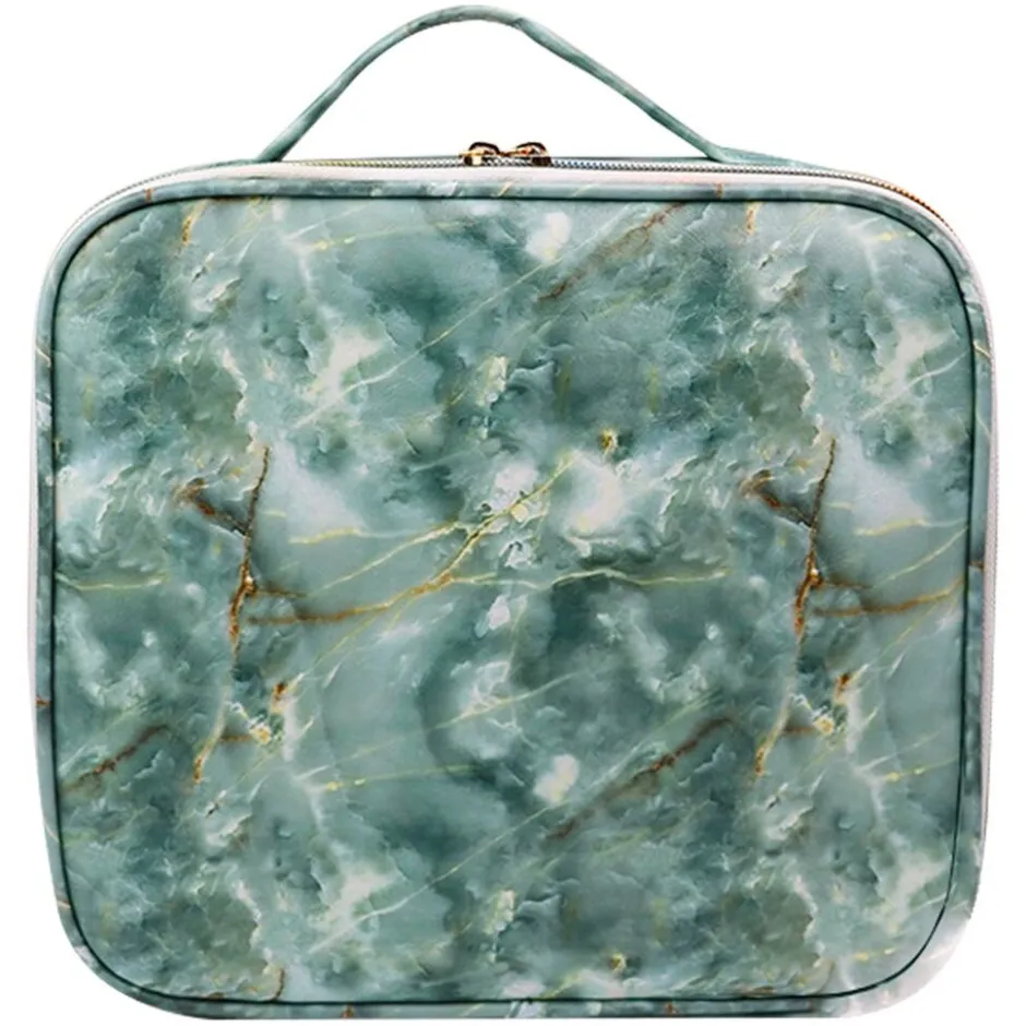 UNIQ Make-up Reistas - Toilettas / Cosmetische tas voor al je make-up - Turquoise Marble| Hot