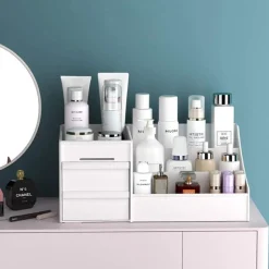 UNIQ Multifunctionele XL Organizer P110‑XL – Witte Make‑up & Accessoire Opberger| New
