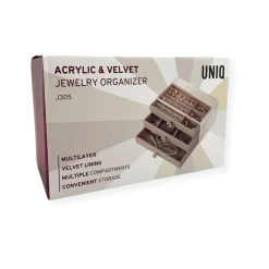 UNIQ Acryl Sieraden Organizer – 3 Laden, Transparant - J305|
