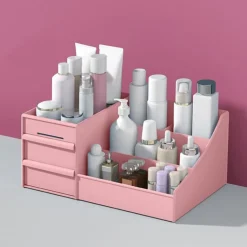 UNIQ Make‑up & Sieraden Organizer – 2 Laden, Roze - P110< Sieraden En Bijoux|Make-Up Organizers