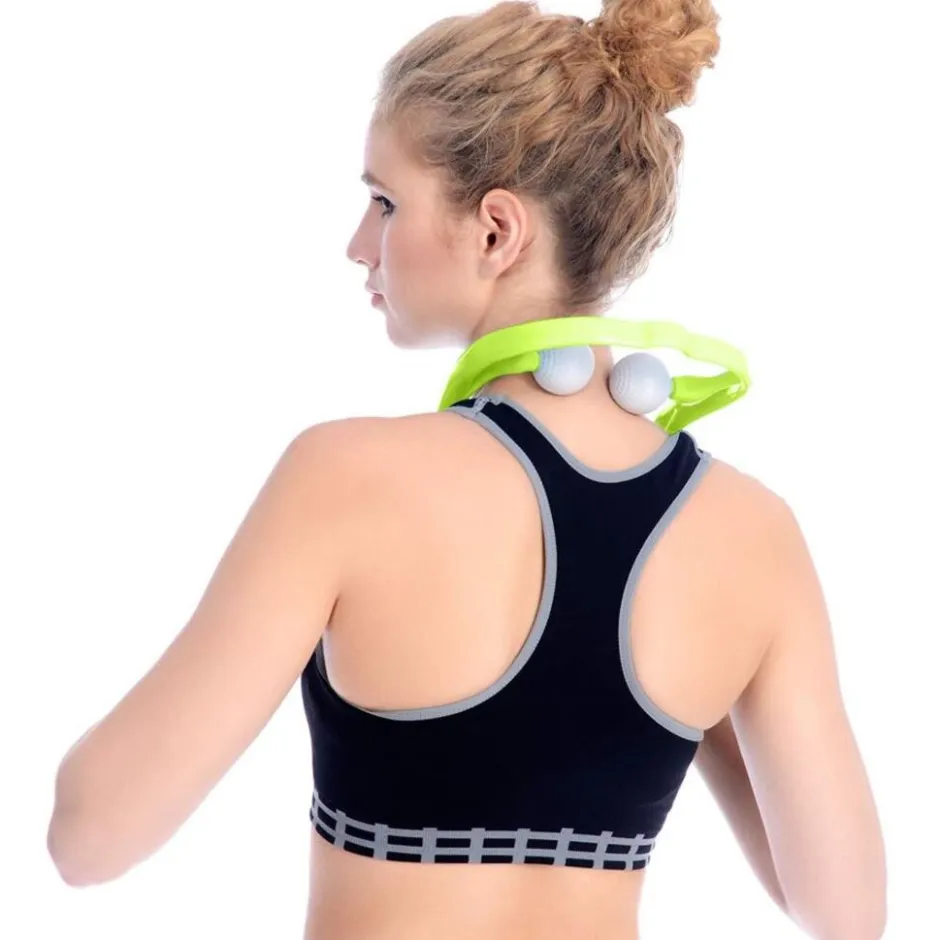 UNIQ Nek‑ & Schoudermassager – Handmatige Triggerpoint Roller, Verstelbaar, Groen| Online