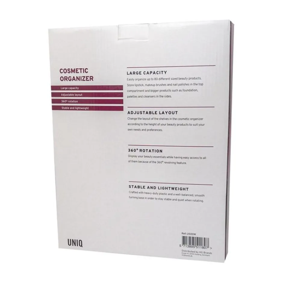 UNIQ 360° Roterende Make‑up Organizer - Wit| Clearance