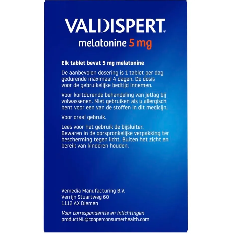 Melatonine 5mg Tabletten|Valdispert Sale