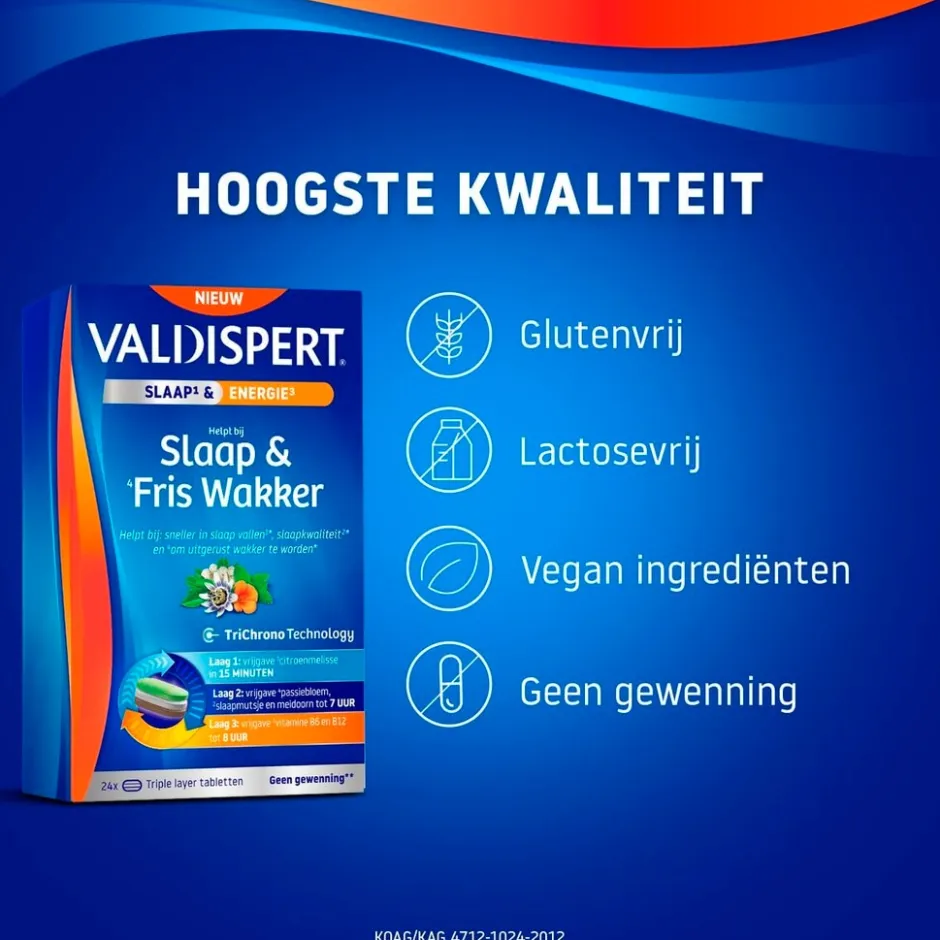 Valdispert Slaap & Fris Wakker Triple Layer Tabletten< Rust En Ontspanning