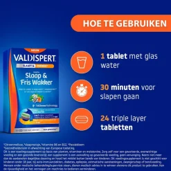 Valdispert Slaap & Fris Wakker Triple Layer Tabletten< Rust En Ontspanning