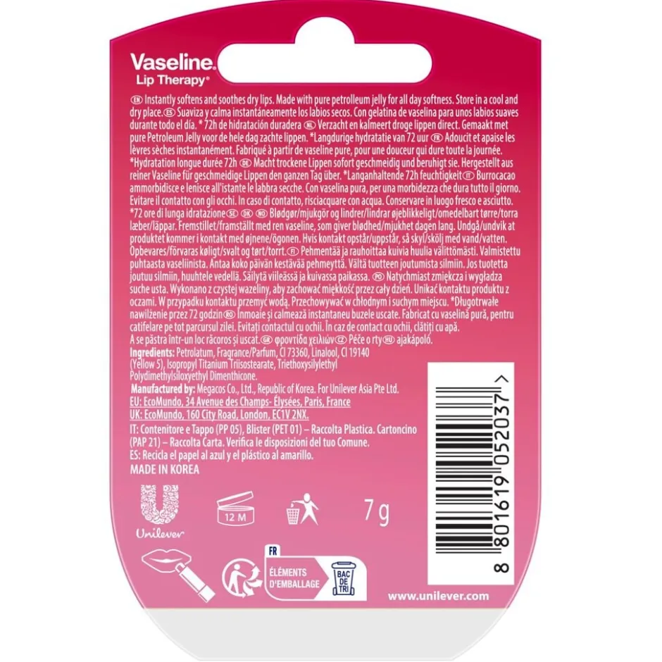 Vaseline Rosy Lip Therapy< Lippenbalsem