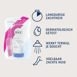 Veet In-Shower Ontharingscrème voor de Gevoelige Huid<Heren Ontharingscreme, Wax En Hars