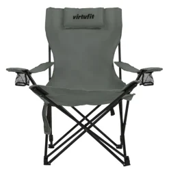VirtuFit Opvouwbare Camping Stoel met Voetsteun< Buiten En Vrije Tijd