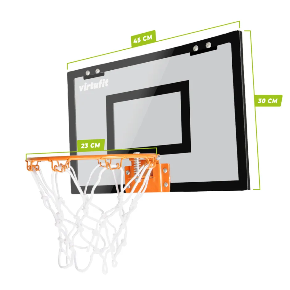 VirtuFit Pro Mini Basketbalbord met 2 Ballen en Pomp< Basketballen