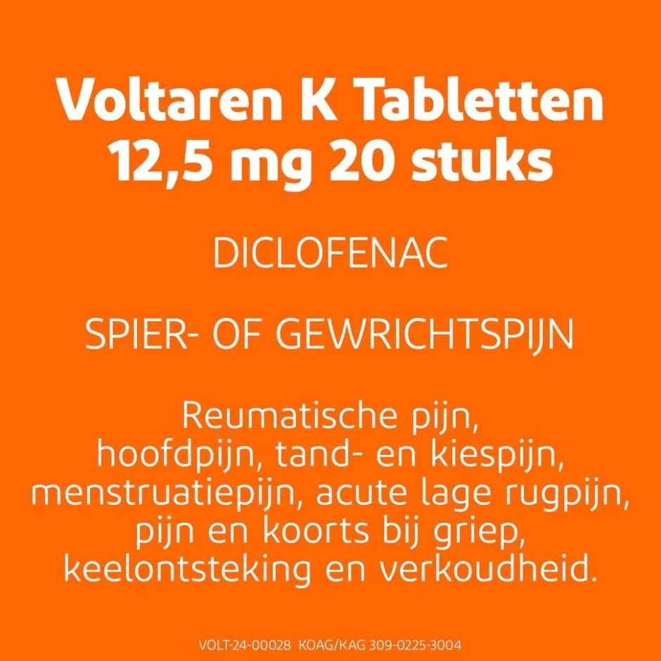 Voltaren K 12,5mg Diclofenac-Kalium Filmomhulde Tabletten< Pijn