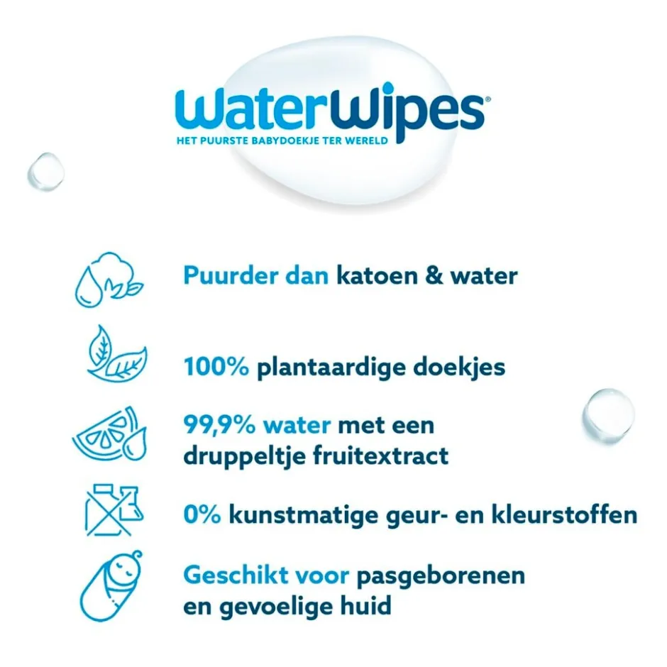 Waterwipes Babydoekjes< Billendoekjes