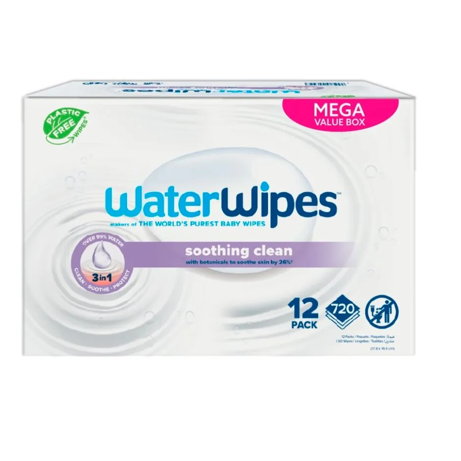 Waterwipes Soothing Clean Babydoekjes< Billendoekjes