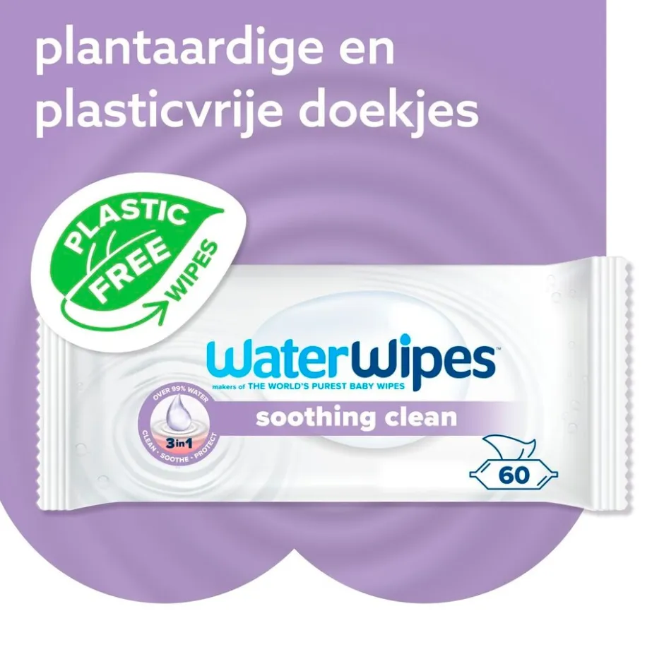 Waterwipes Soothing Clean Babydoekjes< Billendoekjes