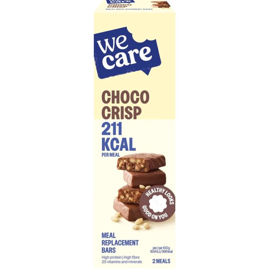 WeCare Choco Crisp Meal Replacement Bars< Maaltijdvervangers|Maaltijdrepen, Drinkmaaltijden