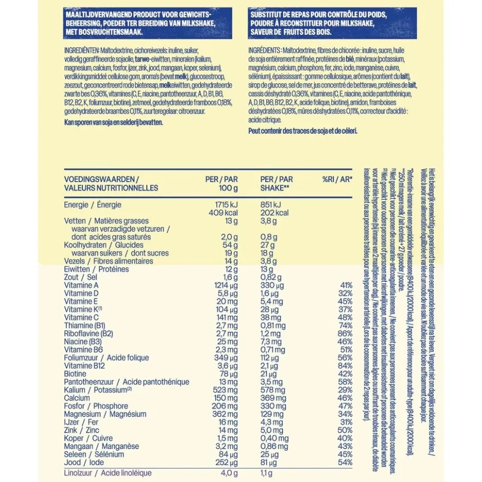 WeCare Forest Fruits Meal Replacement Shake< Maaltijdvervangers