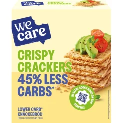 WeCare Lower Carb Crispy Crackers< Verlaagd Koolhydraatgehalte