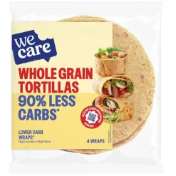 WeCare Whole Grain Tortillas Lower Carb Wraps< Verlaagd Koolhydraatgehalte