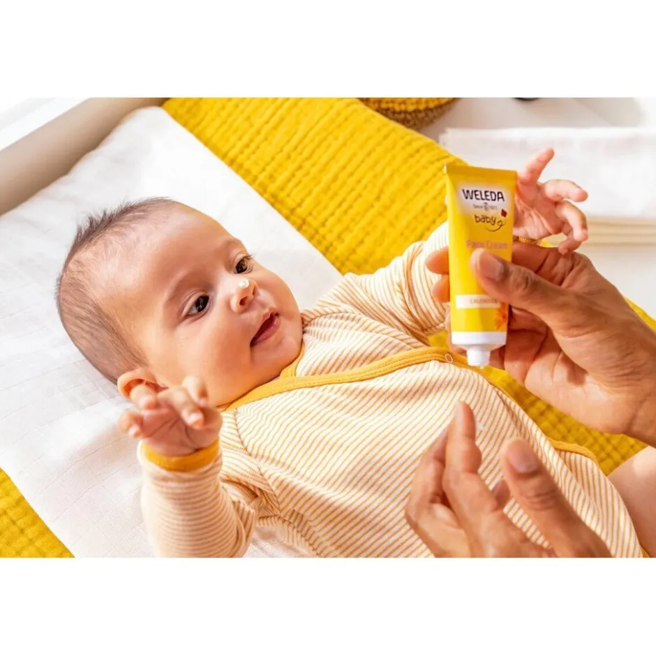 Weleda Baby Calendula Gezichtscrème< Baby Huidverzorging