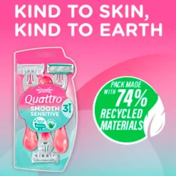 Quattro Smooth Sensitive Wegwerpscheermesjes|Wilkinson Sword Best