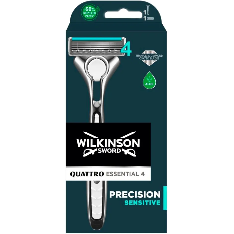 Wilkinson Sword Quattro Titanium Sensitive Limited Edition Scheermes<Heren Scheerapparaten