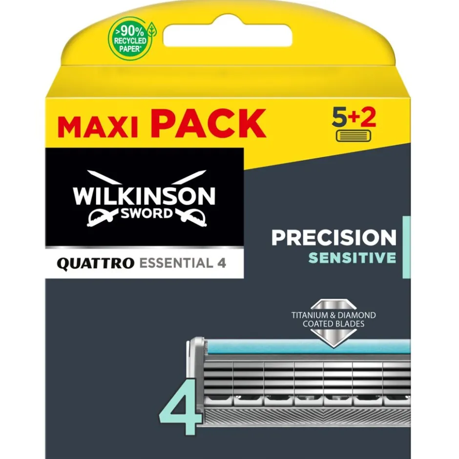 Wilkinson Sword Quattro Titanium Sensitive Limited Edition Navulmesjes<Heren Scheermesjes