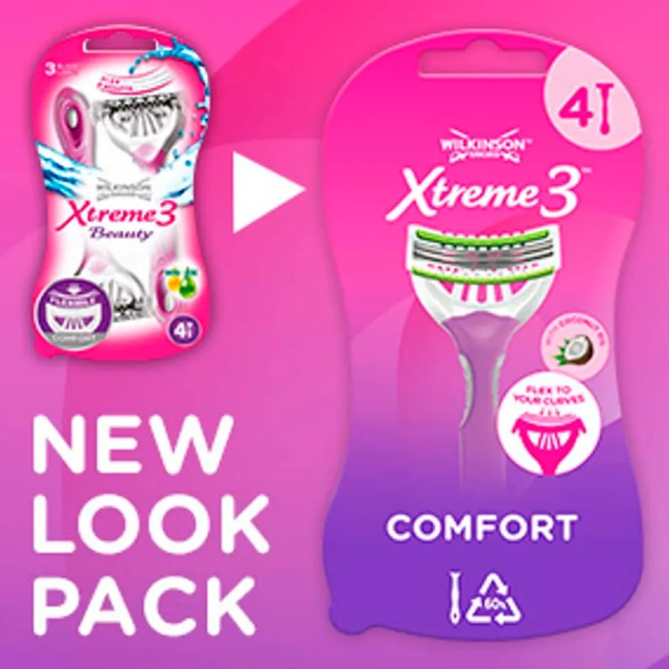 Wilkinson Sword Xtreme3 Beauty Wegwerpscheermesjes<Heren Scheermesjes