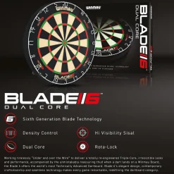 Winmau Blade 6 Dual Core Dartbord< Dart Accessoires