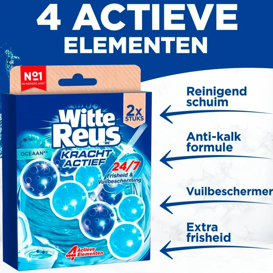 Witte Reus Kracht Actief Oceaan Toiletblok< Toiletblokken