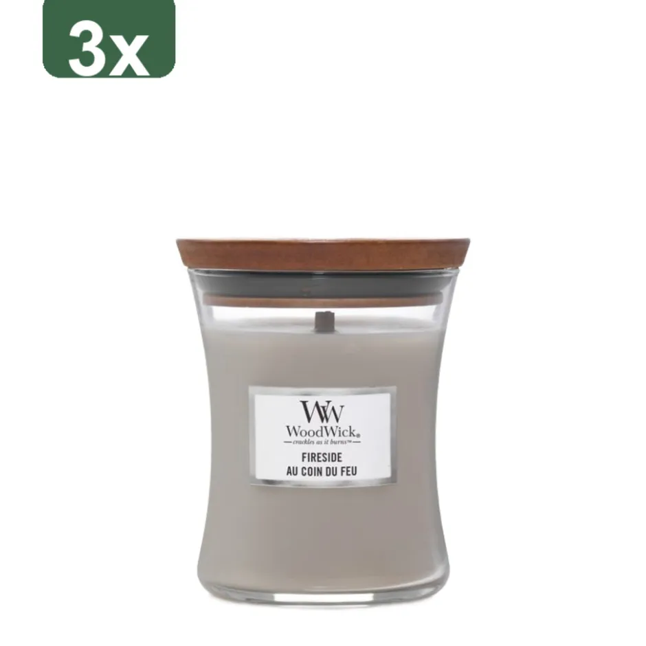 Woodwick geurkaarsen Fireside< Woonaccessoires