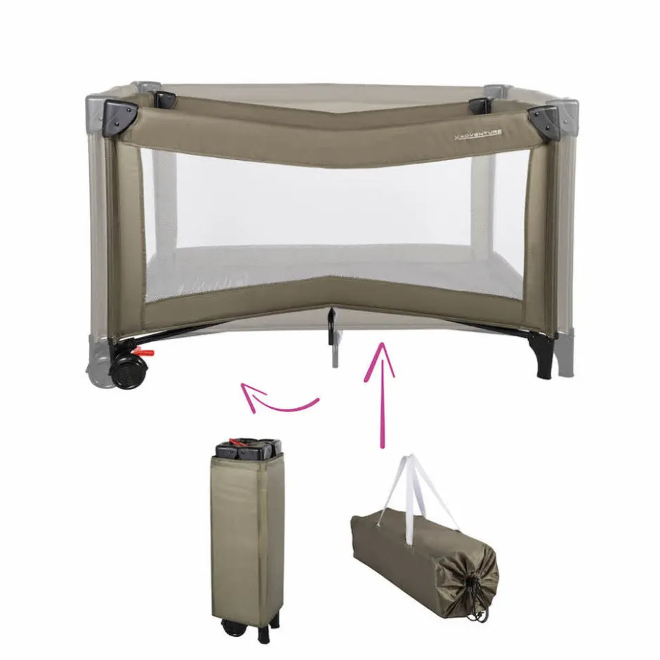 X Adventure Campingbedje / Reisbed Twist Groen Inclusief Transporttas< Campingbedjes