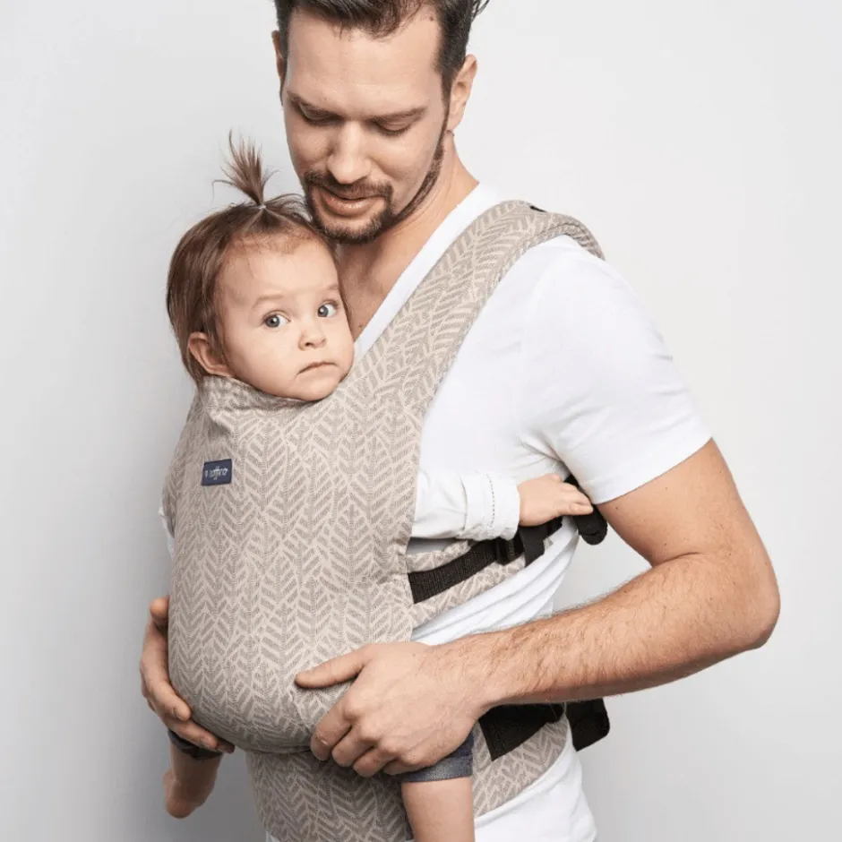 City Beige Leaves Ergonomische Draagzak|Zaffiro Outlet