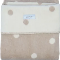 Ecru & Beige Gestipt 100 x 150 cm Ledikantdeken|Zaffiro Outlet