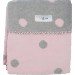 Grijs & Roze Gestipt 100 x 150 cm Ledikantdeken|Zaffiro Best