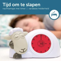 Zazu Sam Schaap Taupe Kinderwekker en Slaaptrainer< Slaaptrainers