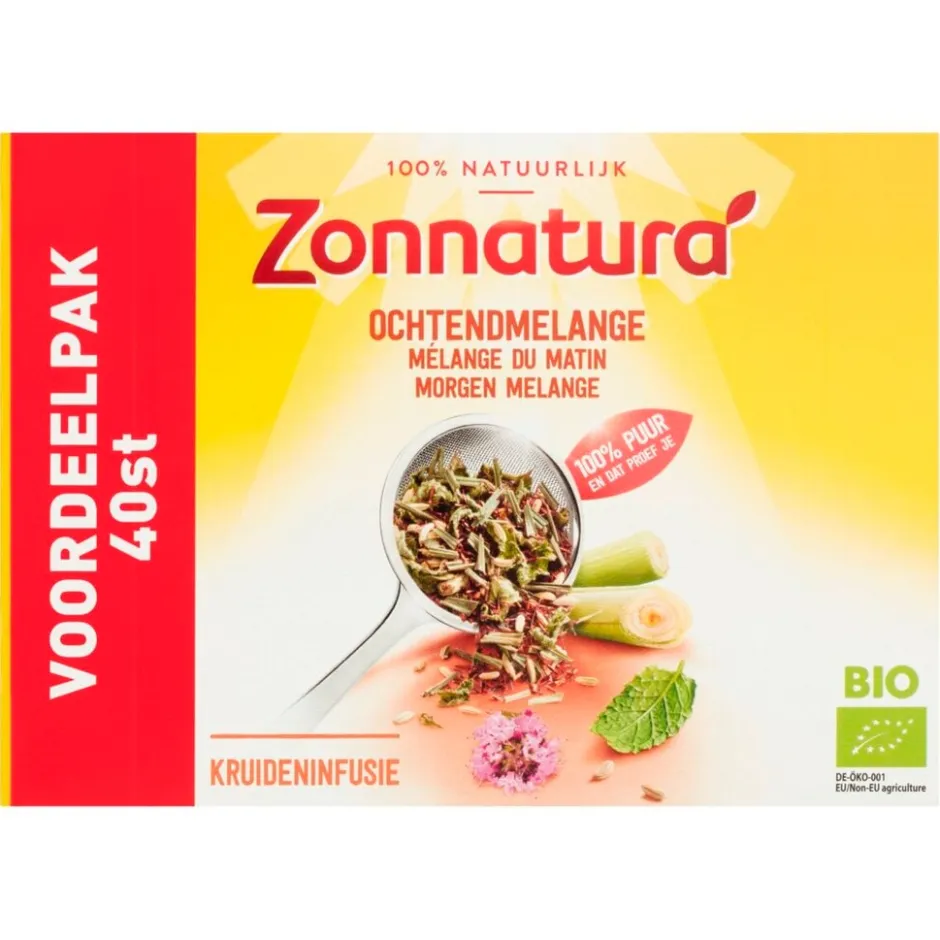 Zonnatura Ochtendmelange Kruideninfusie< Thee