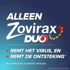 Duo Aciclovir 50mg/g en Hydrocortison 10mg/g Koortslipcrème|Zovirax Best